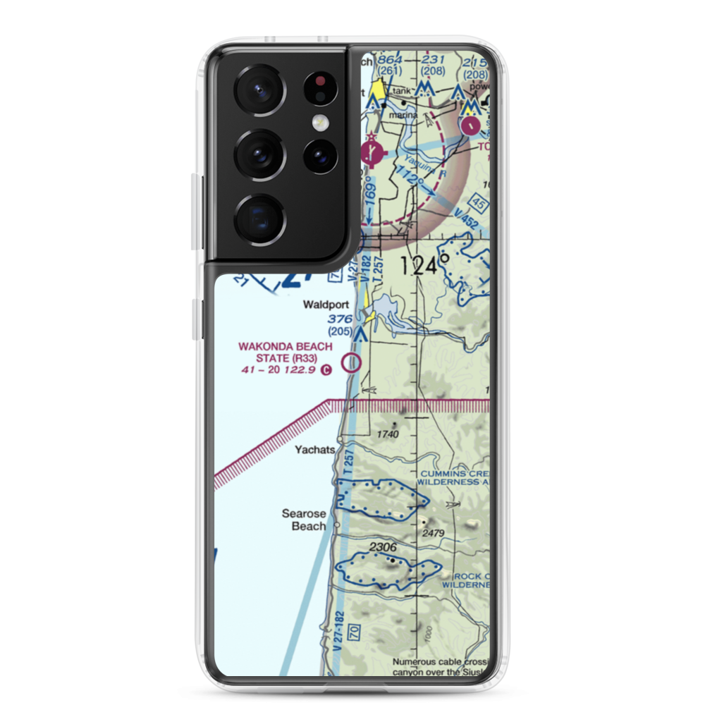 Wakonda Beach State Airport (R33) VFR Sectional Samsung Case Samsung Galaxy S21 Ultra model shown