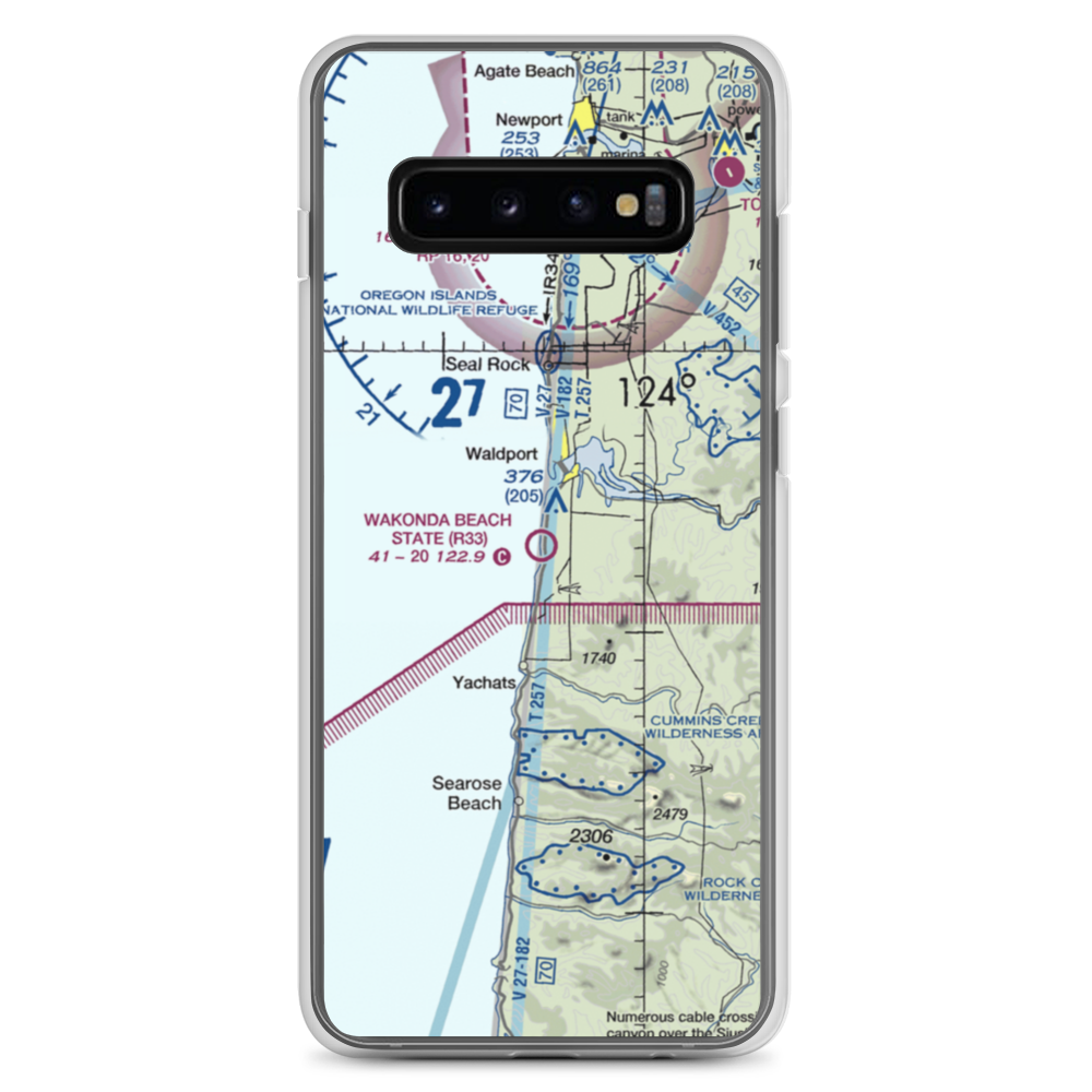 Wakonda Beach State Airport (R33) VFR Sectional Samsung Case Samsung Galaxy S10+ model shown