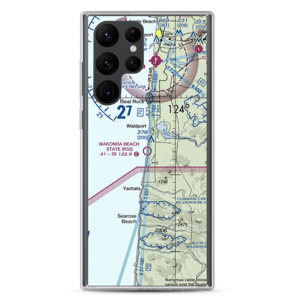 Wakonda Beach State Airport (R33) VFR Sectional Samsung Case Samsung Galaxy S22 Ultra model shown