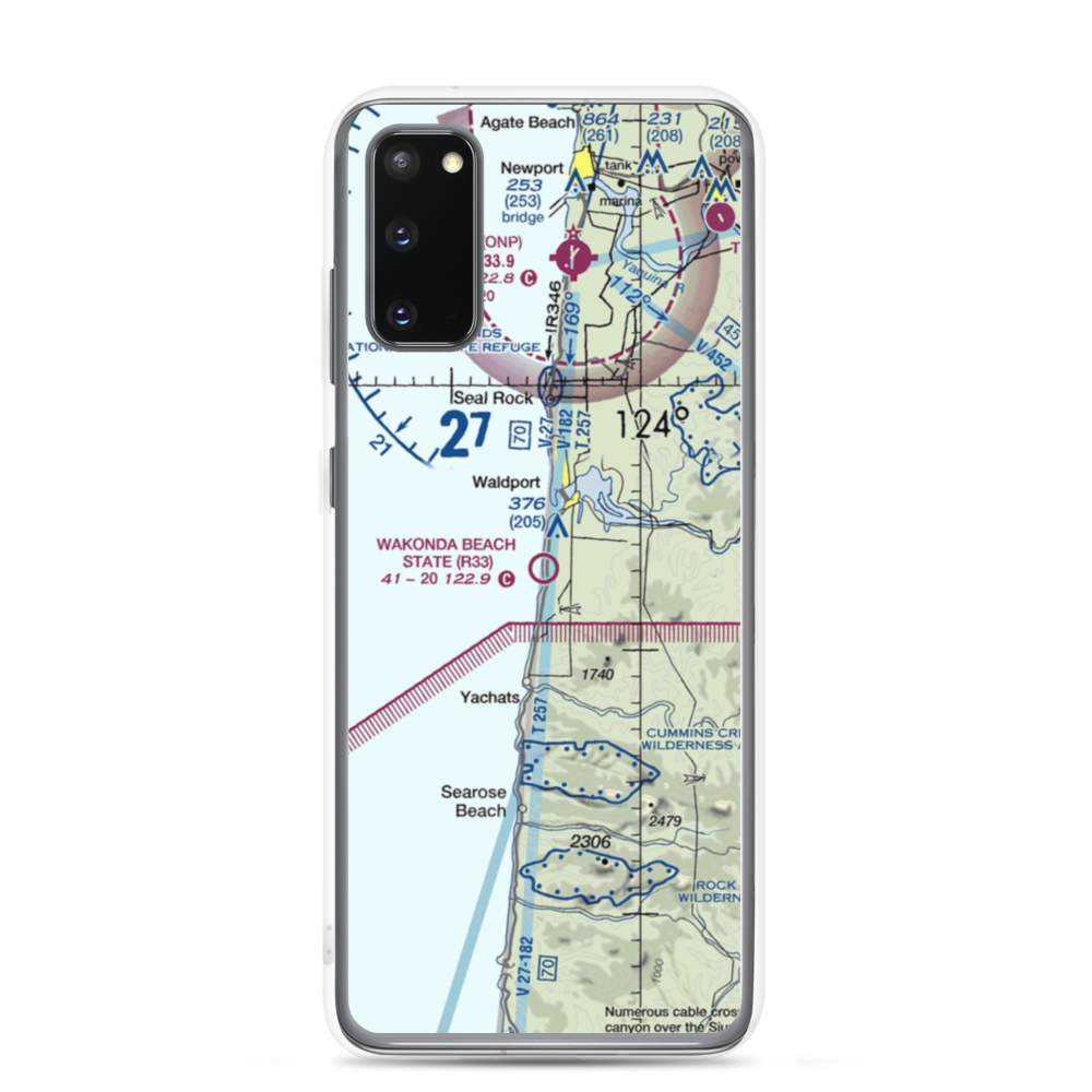 Wakonda Beach State Airport (R33) VFR Sectional Samsung Case Samsung Galaxy S20 model shown