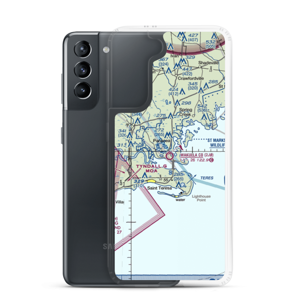 Wakulla County Airport (2J0) VFR Sectional Samsung Case Samsung Galaxy S21 model shown