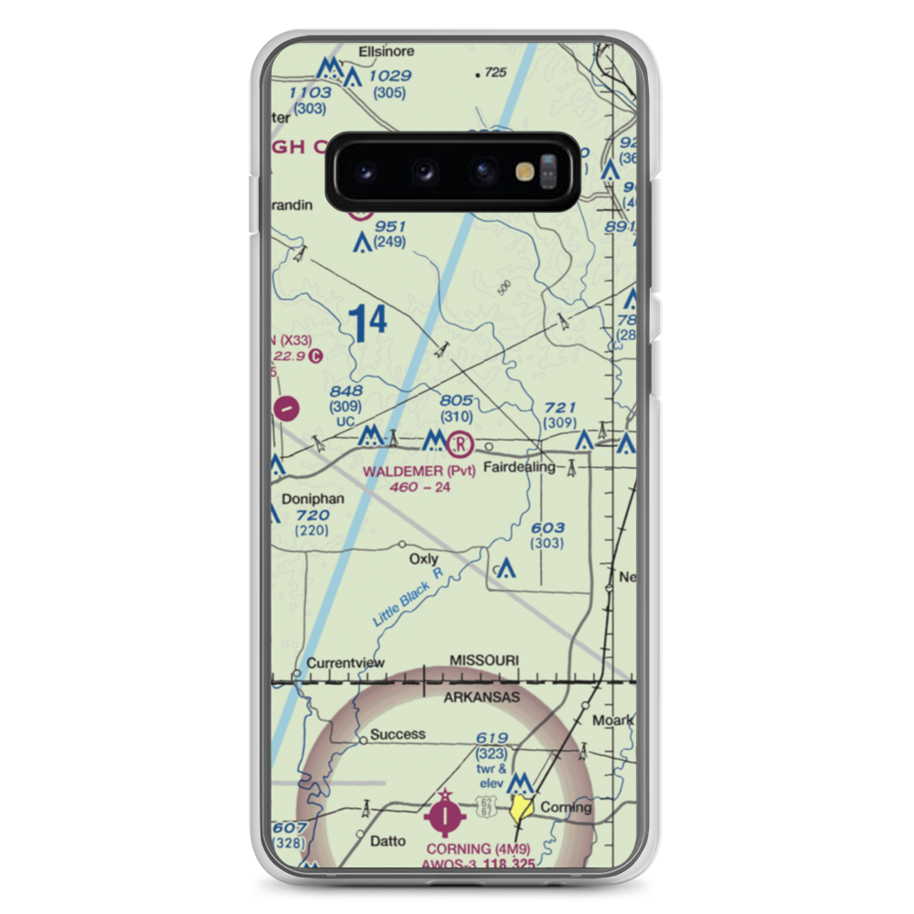 Waldemer Flying W Ranch Airport (MO58) VFR Sectional Samsung Case Samsung Galaxy S10+ model shown