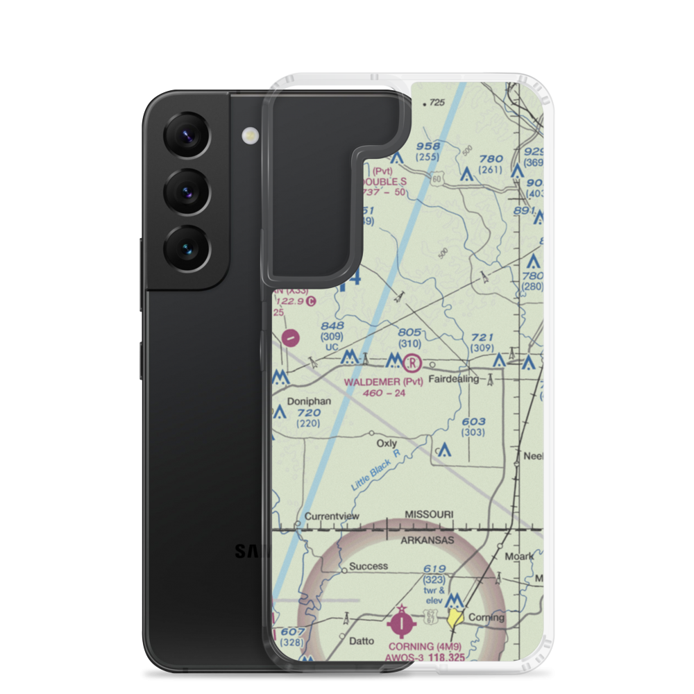 Waldemer Flying W Ranch Airport (MO58) VFR Sectional Samsung Case Samsung Galaxy S22 model shown