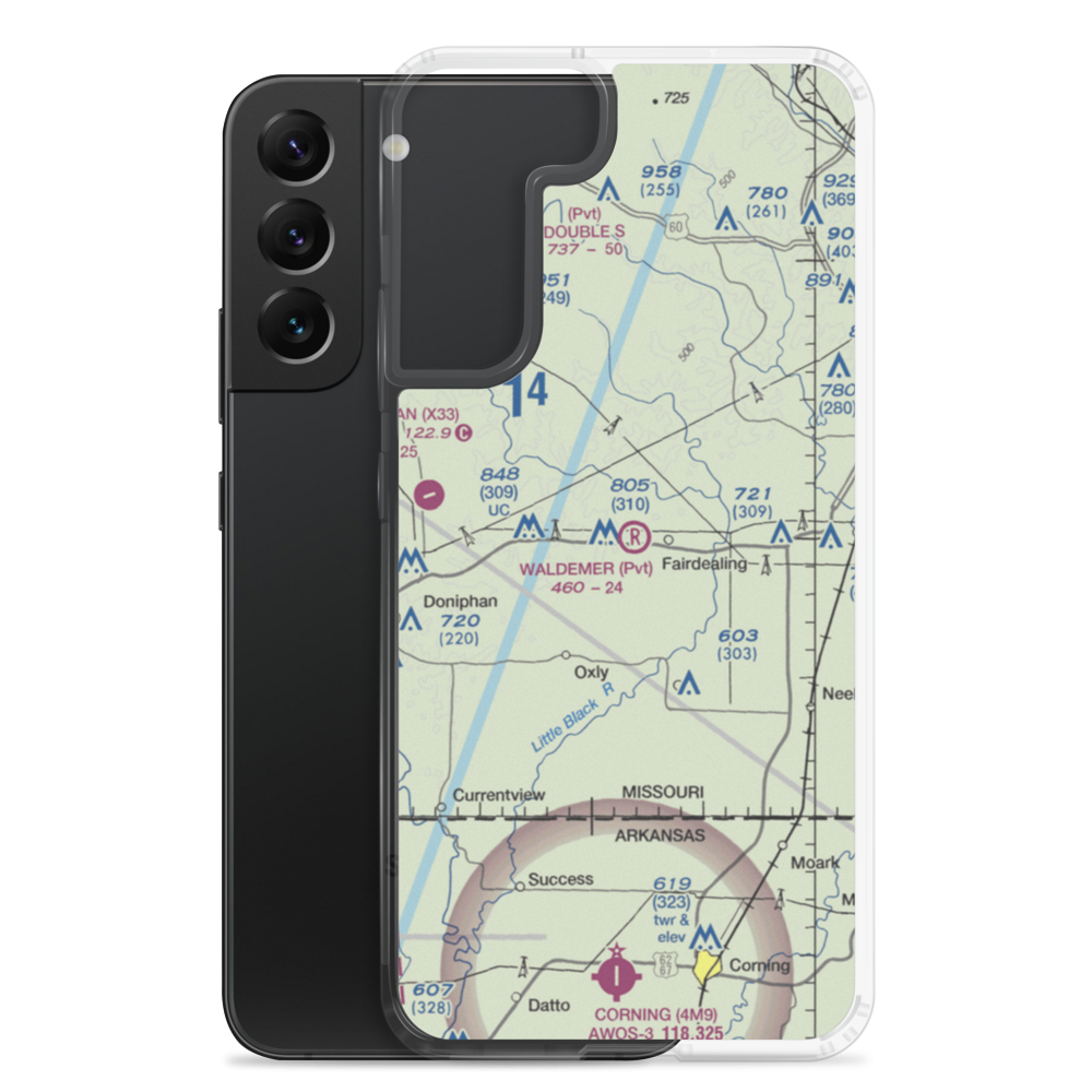 Waldemer Flying W Ranch Airport (MO58) VFR Sectional Samsung Case Samsung Galaxy S22 Plus model shown