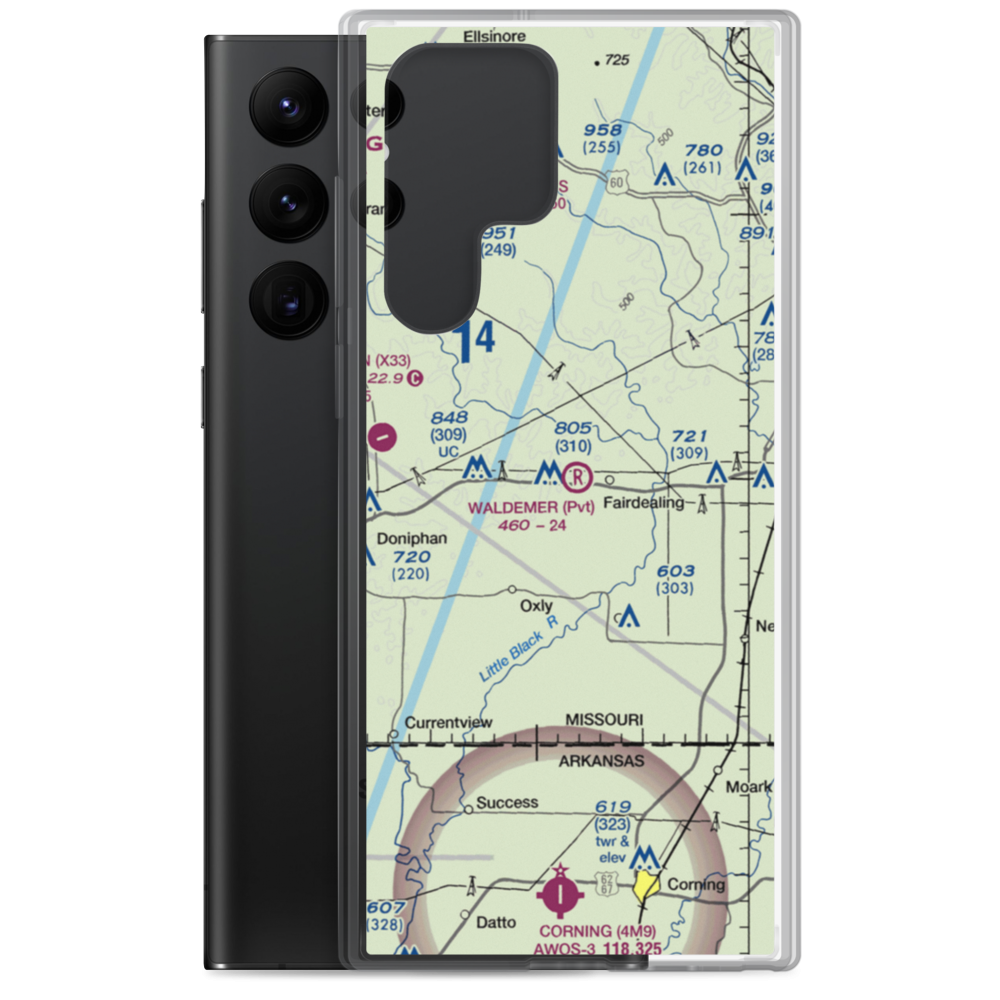 Waldemer Flying W Ranch Airport (MO58) VFR Sectional Samsung Case Samsung Galaxy S22 Ultra model shown