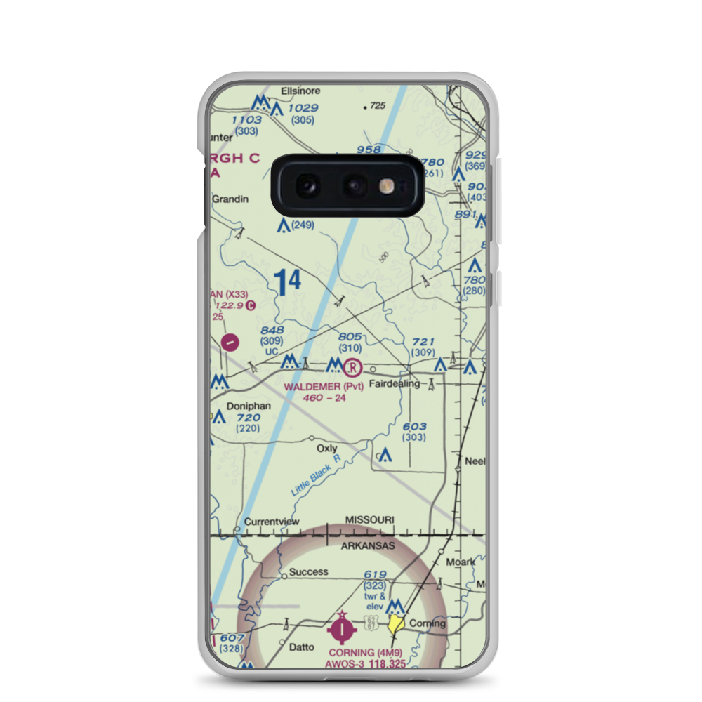 Waldemer Flying W Ranch Airport (MO58) VFR Sectional Samsung Case Samsung Galaxy S10e model shown