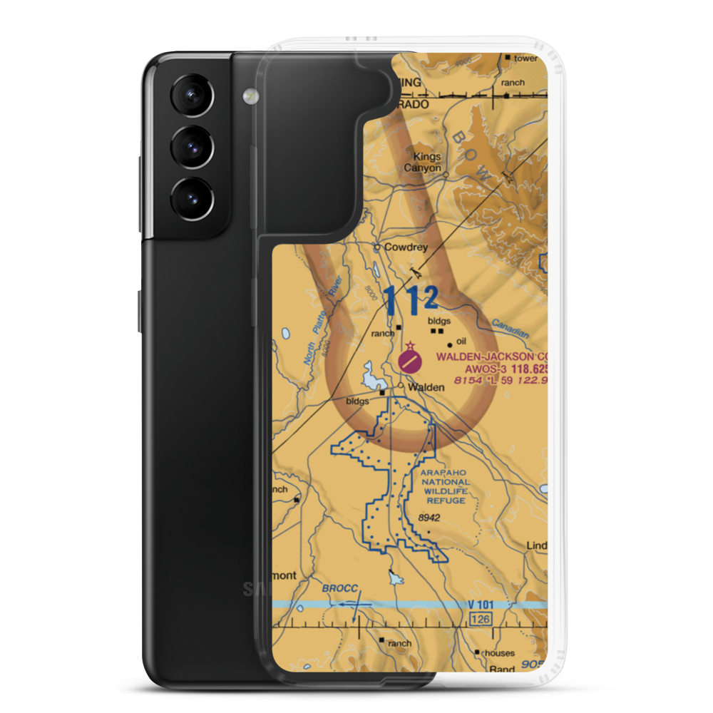 Walden Jackson County Airport (33V) VFR Sectional Samsung Case Samsung Galaxy S21 Plus model shown