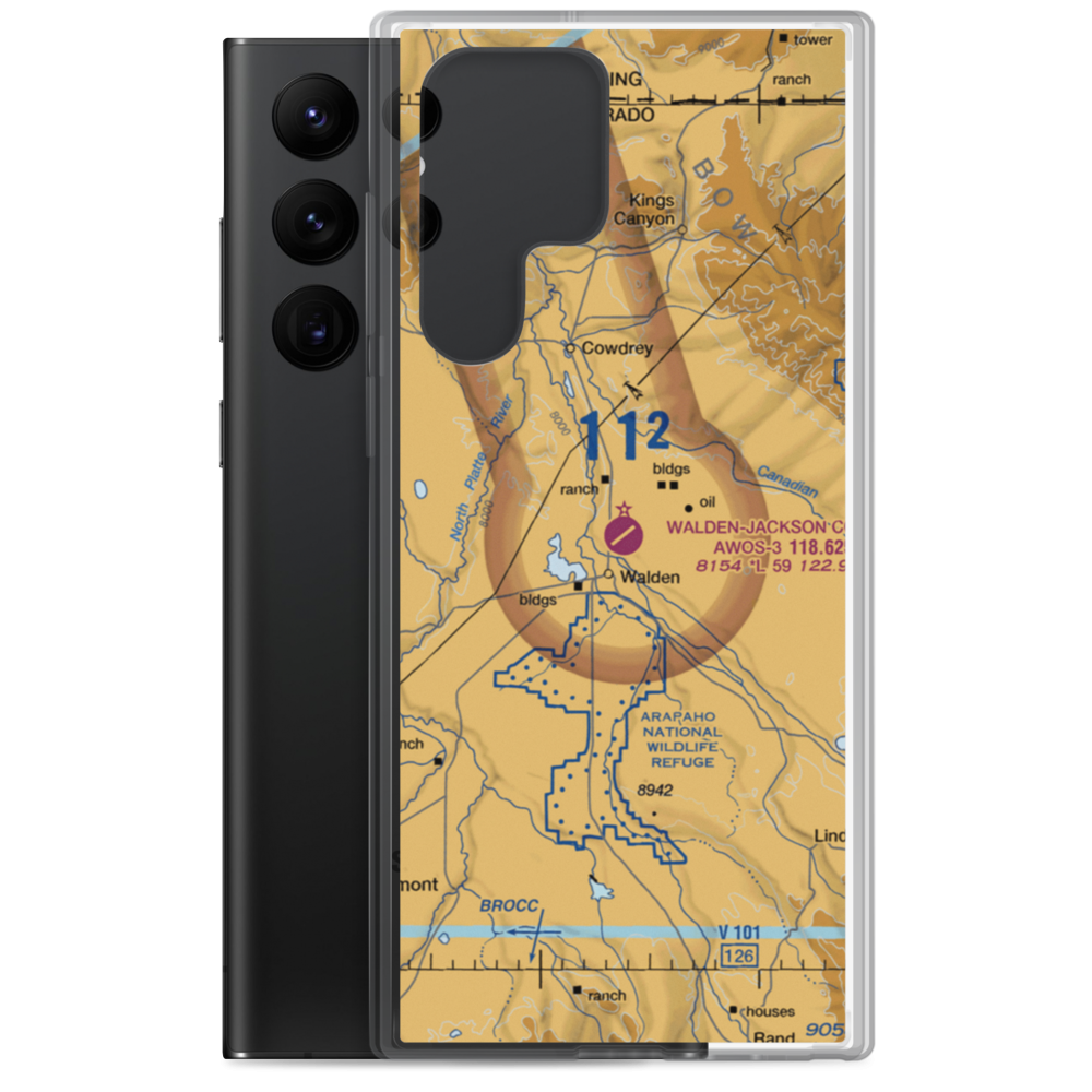 Walden Jackson County Airport (33V) VFR Sectional Samsung Case Samsung Galaxy S22 Ultra model shown