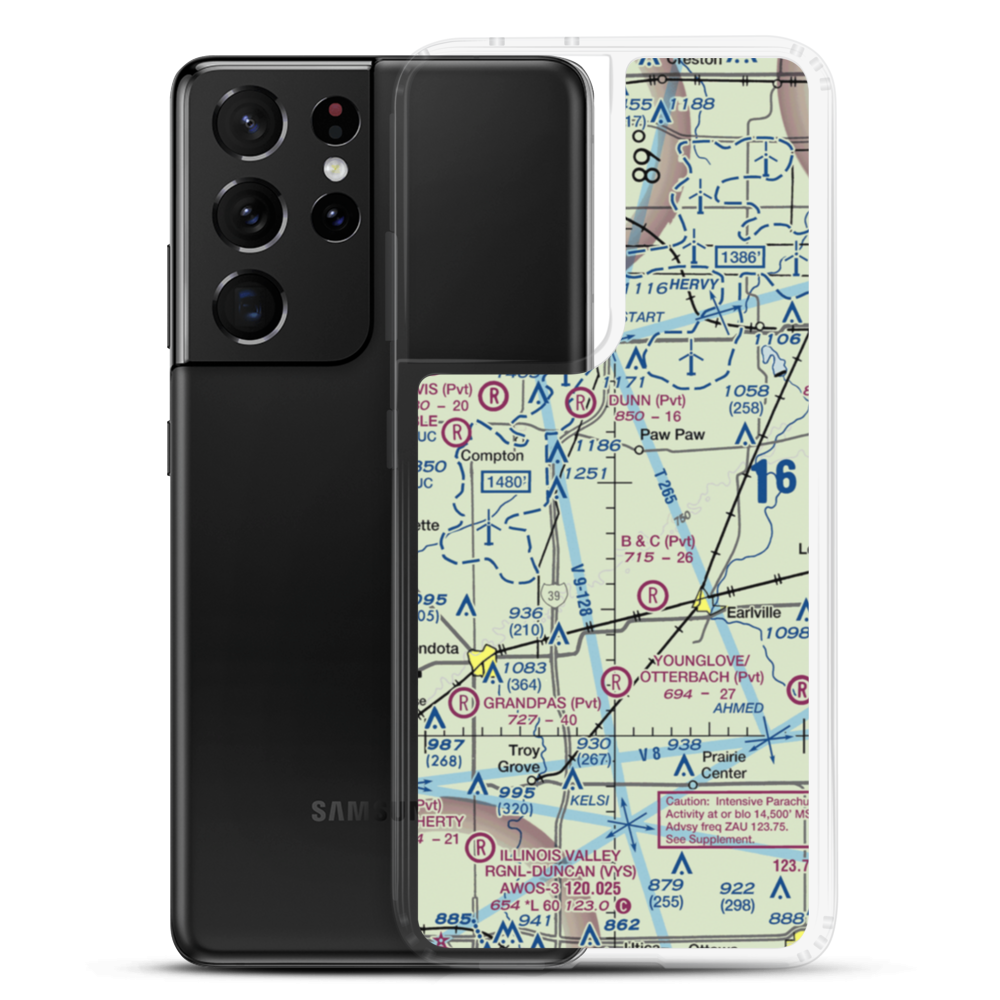Walder's Farm Airport (1IS5) VFR Sectional Samsung Case Samsung Galaxy S21 Ultra model shown