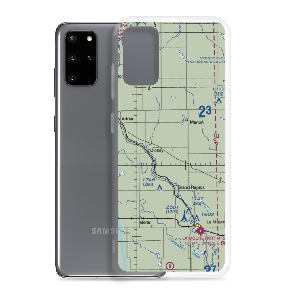 Waldie Farms Airport (67ND) VFR Sectional Samsung Case Samsung Galaxy S20 Plus model shown