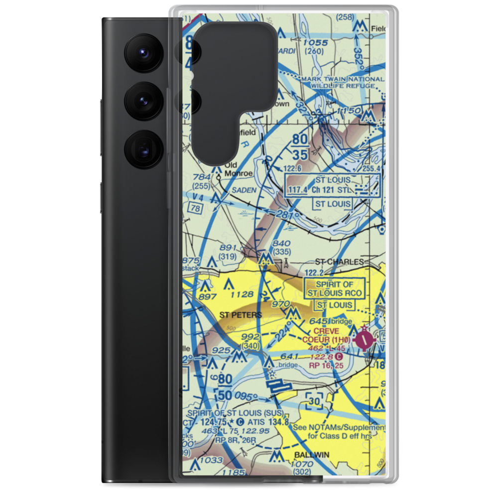 Waldmeister Farm Airport (45MO) VFR Sectional Samsung Case Samsung Galaxy S22 Ultra model shown