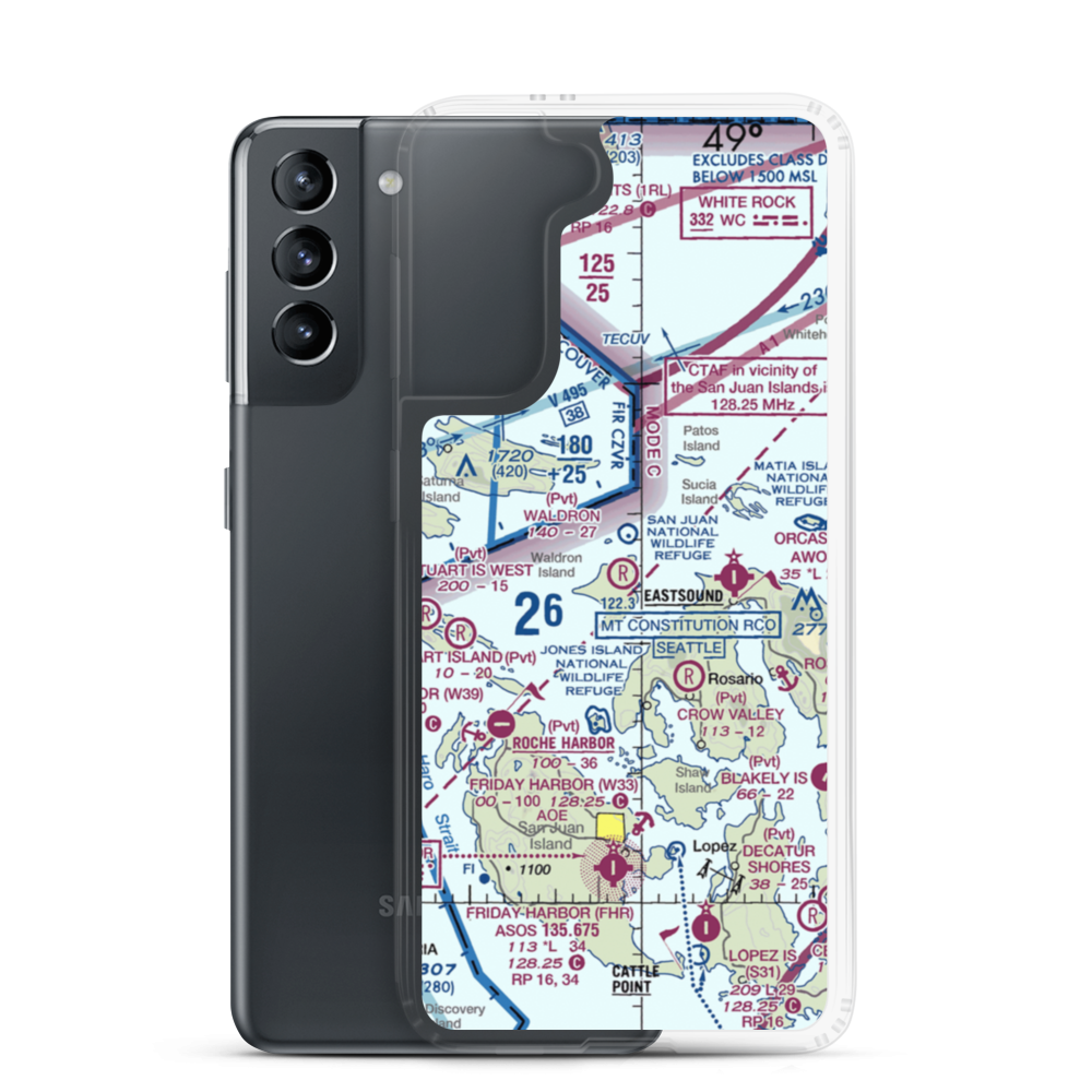 Waldron Airstrip (90WA) VFR Sectional Samsung Case Samsung Galaxy S21 model shown