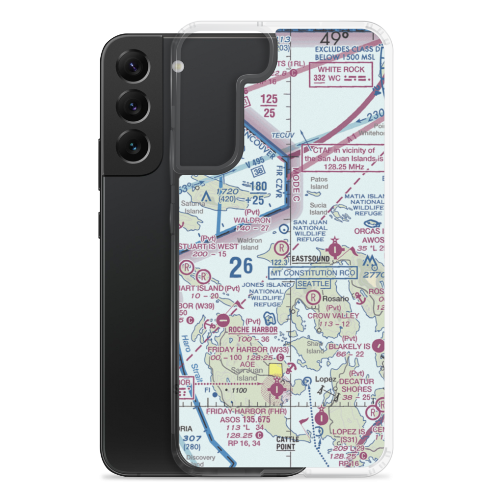 Waldron Airstrip (90WA) VFR Sectional Samsung Case Samsung Galaxy S22 Plus model shown