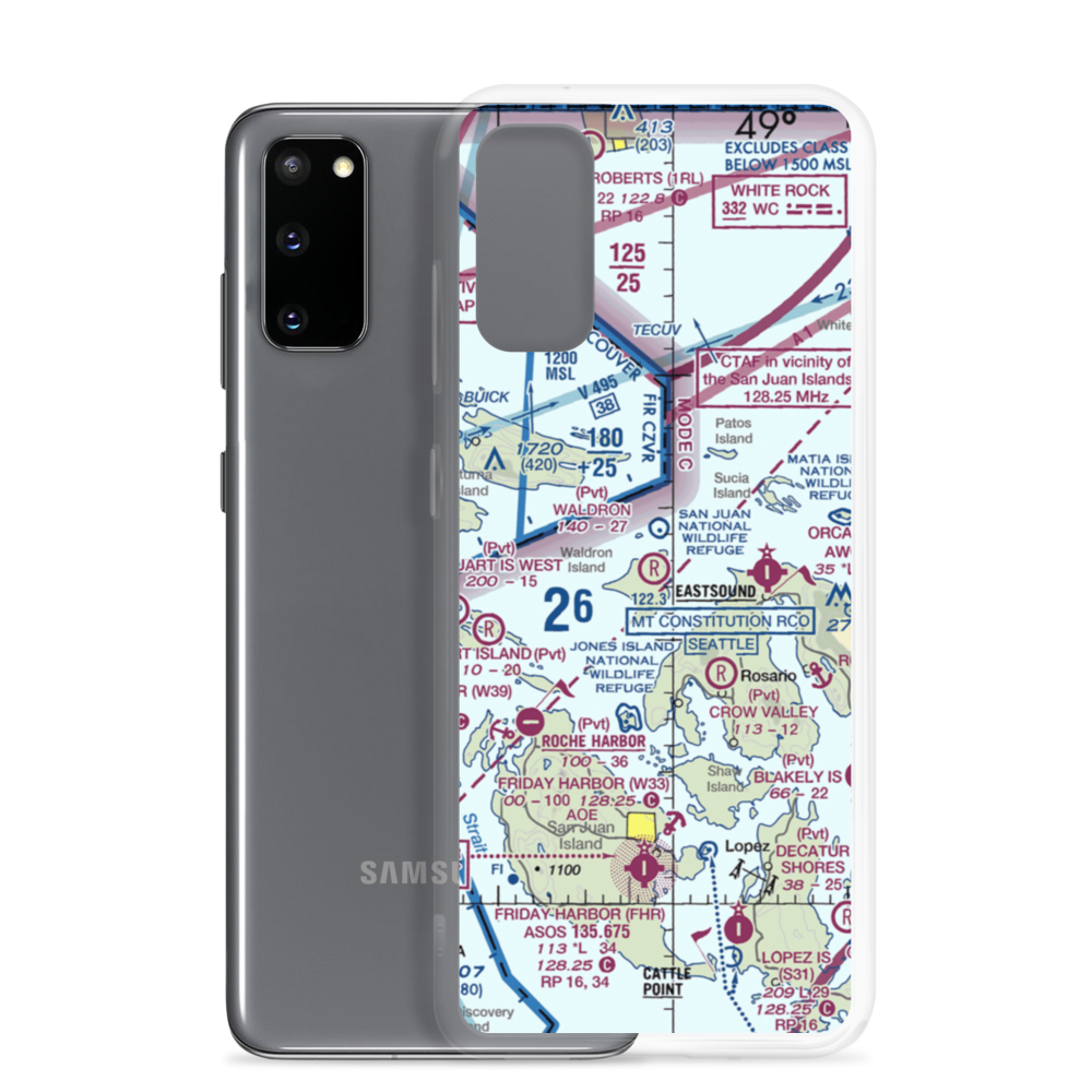Waldron Airstrip (90WA) VFR Sectional Samsung Case Samsung Galaxy S20 model shown