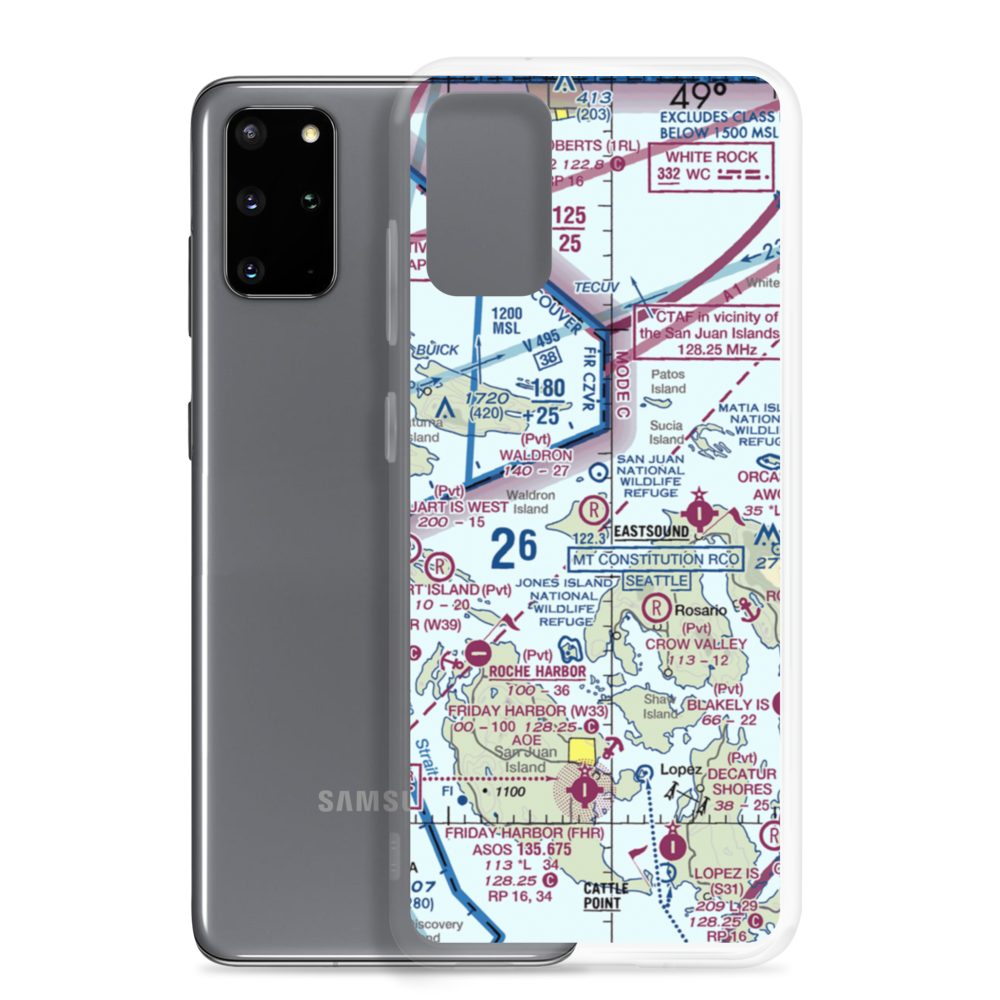 Waldron Airstrip (WDN) VFR Sectional Samsung Case Samsung Galaxy S20 Plus model shown