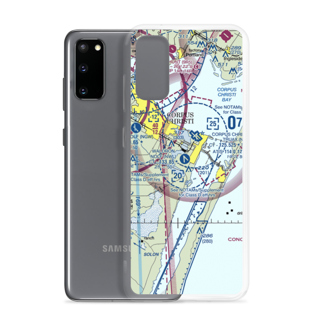 Waldron Field Nolf Airport (NWL) VFR Sectional Samsung Case Samsung Galaxy S20 model shown