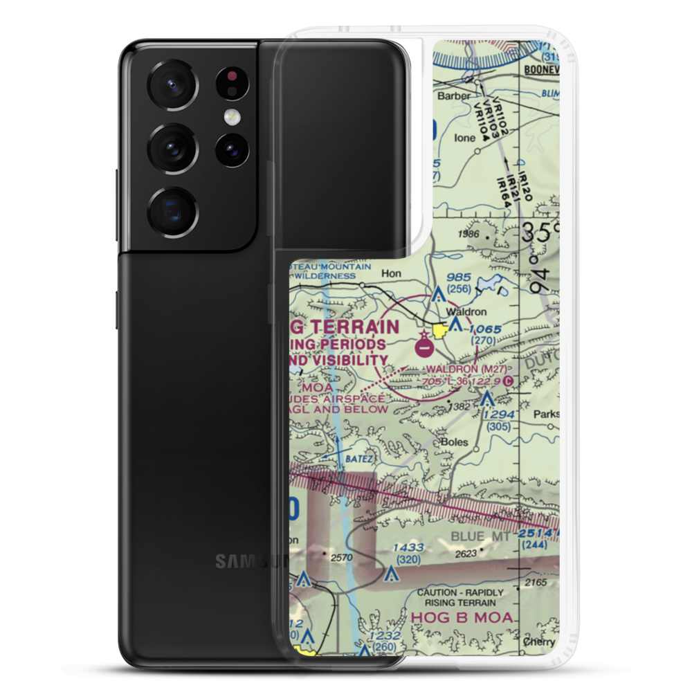 Waldron Municipal Airport (M27) VFR Sectional Samsung Case Samsung Galaxy S21 Ultra model shown
