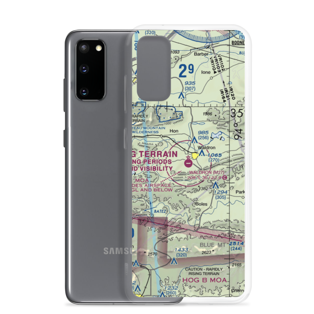 Waldron Municipal Airport (M27) VFR Sectional Samsung Case Samsung Galaxy S20 model shown