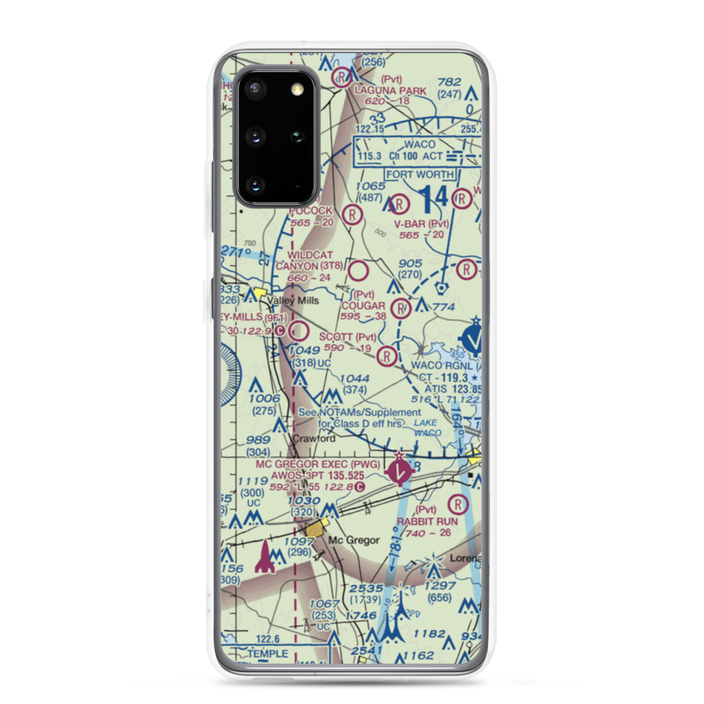 Wales Air Field (TE92) VFR Sectional Samsung Case Samsung Galaxy S20 Plus model shown