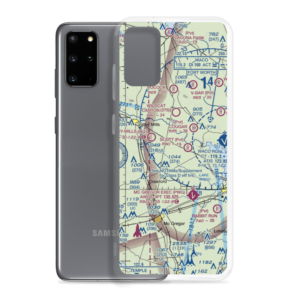 Wales Air Field (TE92) VFR Sectional Samsung Case Samsung Galaxy S20 Plus model shown