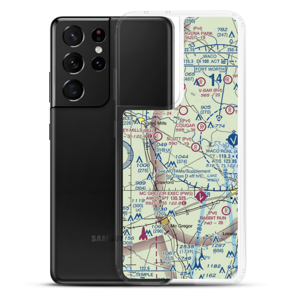 Wales Air Field (TE92) VFR Sectional Samsung Case Samsung Galaxy S21 Ultra model shown