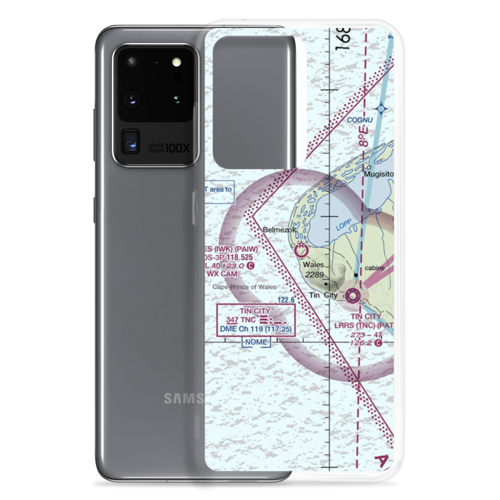 Wales Airport (IWK) VFR Sectional Samsung Case Samsung Galaxy S20 Ultra model shown