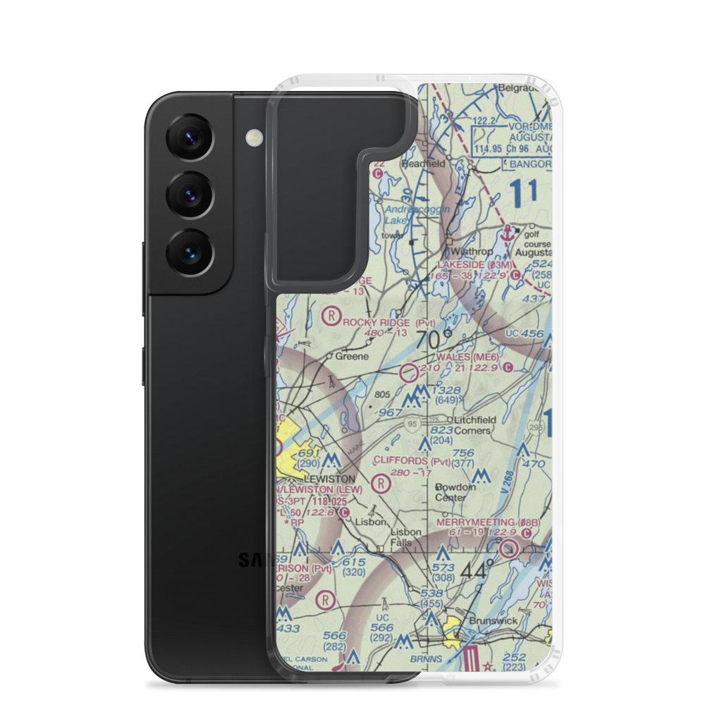Wales Airport (ME6) VFR Sectional Samsung Case Samsung Galaxy S22 model shown
