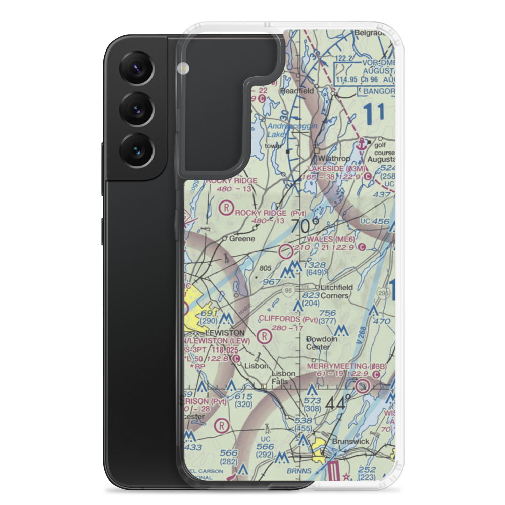 Wales Airport (ME6) VFR Sectional Samsung Case Samsung Galaxy S22 Plus model shown