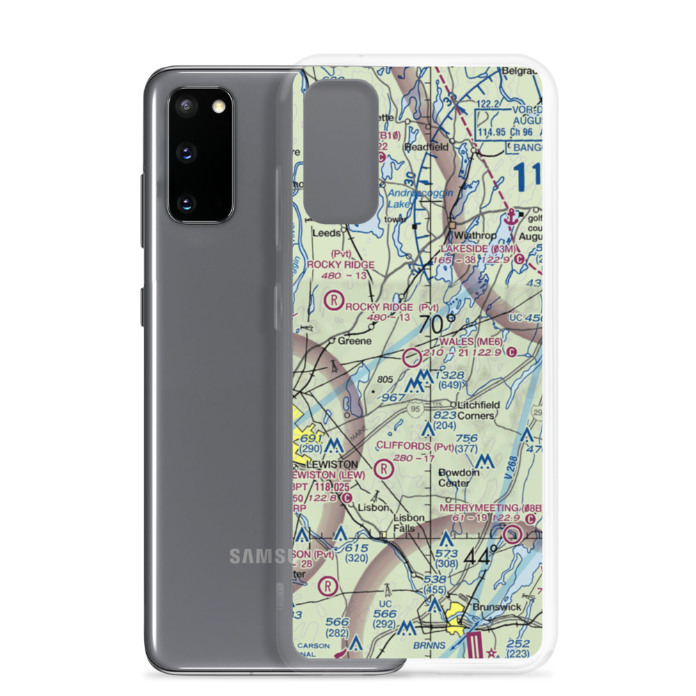 Wales Airport (ME6) VFR Sectional Samsung Case Samsung Galaxy S20 model shown