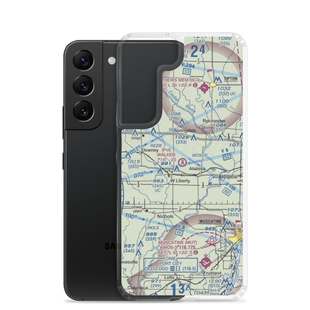 Walker Field (4IA2) VFR Sectional Samsung Case Samsung Galaxy S22 model shown
