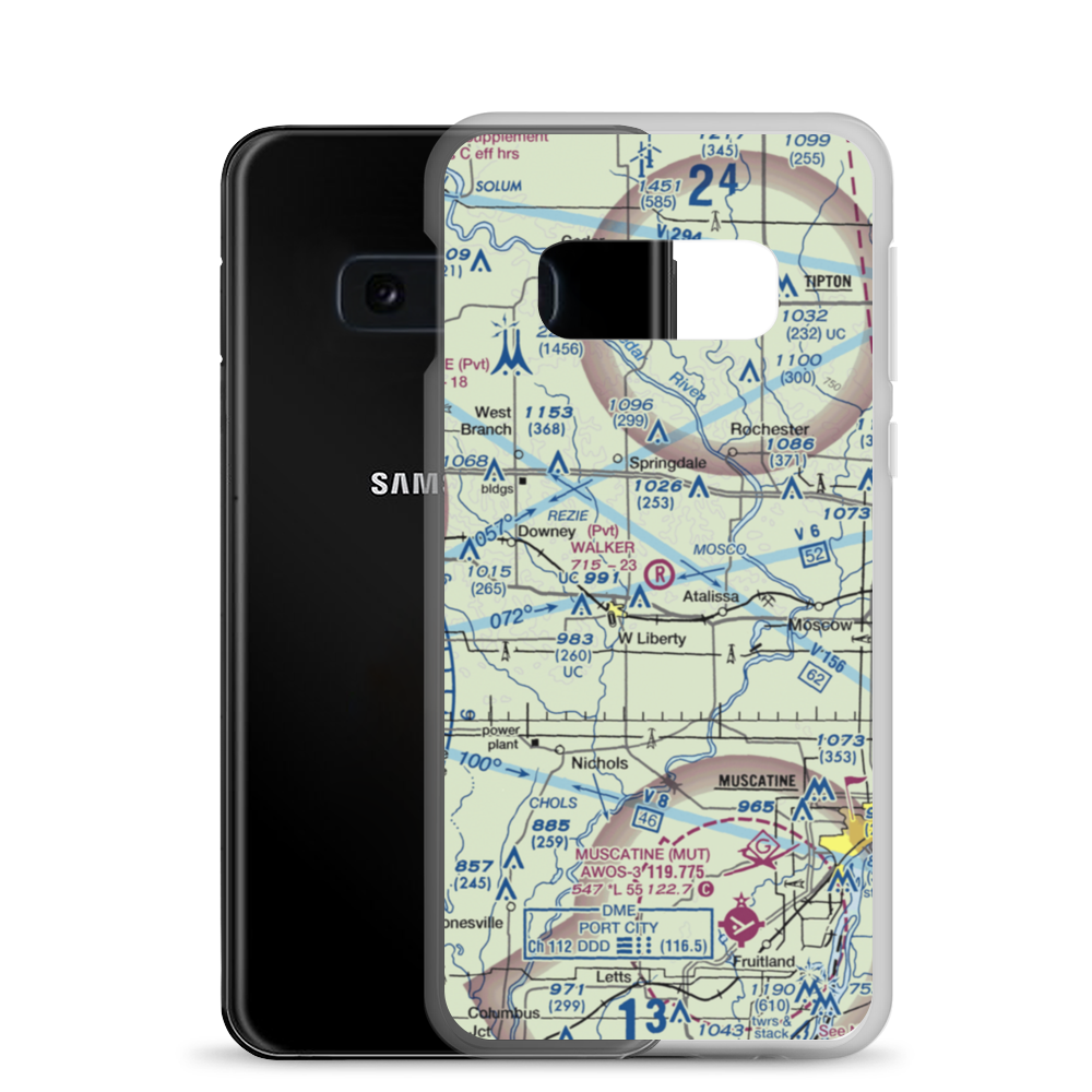 Walker Field (4IA2) VFR Sectional Samsung Case Samsung Galaxy S10e model shown