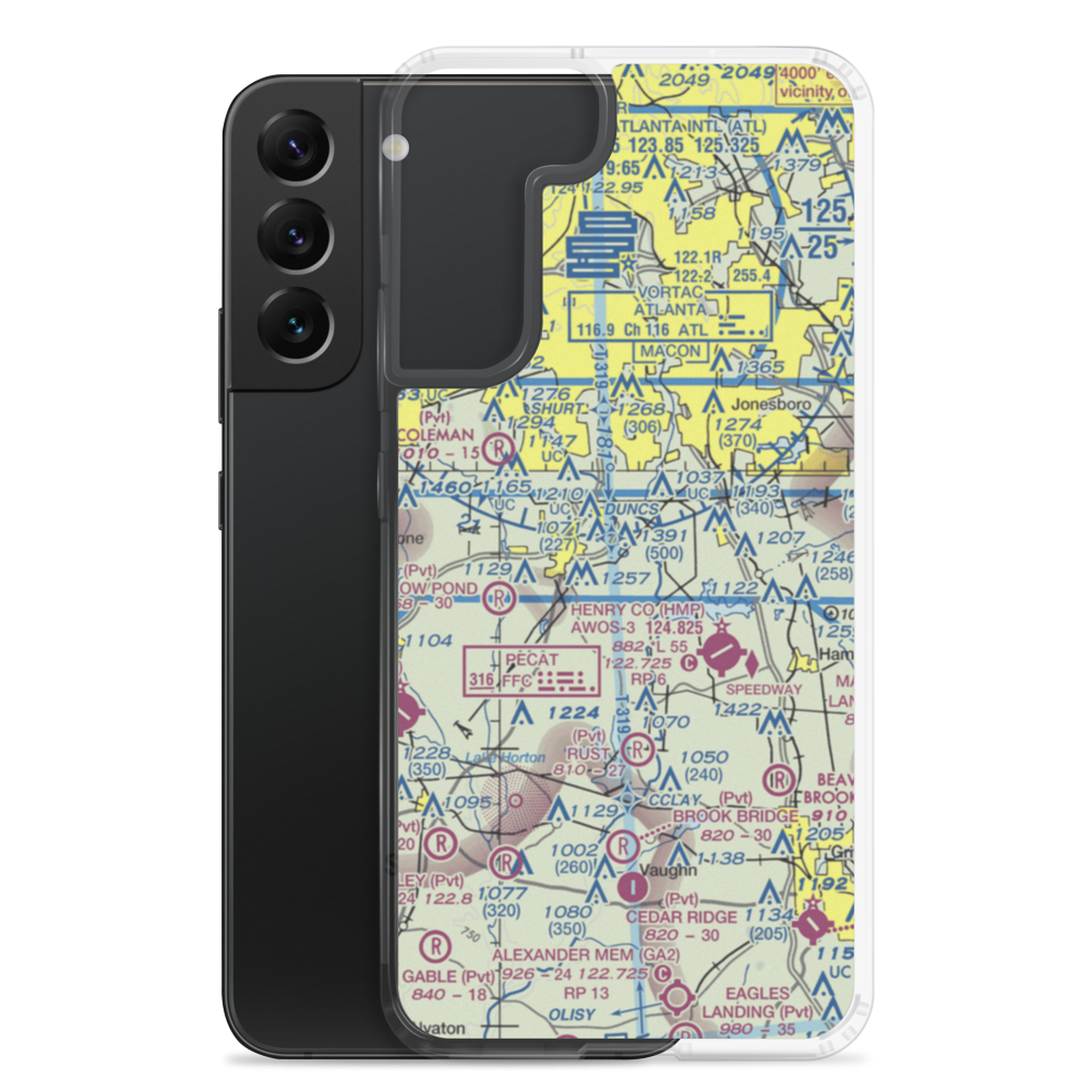 Walker Field (GA90) VFR Sectional Samsung Case Samsung Galaxy S22 Plus model shown