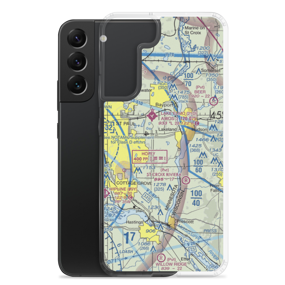 Walker Field (MY35) VFR Sectional Samsung Case Samsung Galaxy S22 Plus model shown