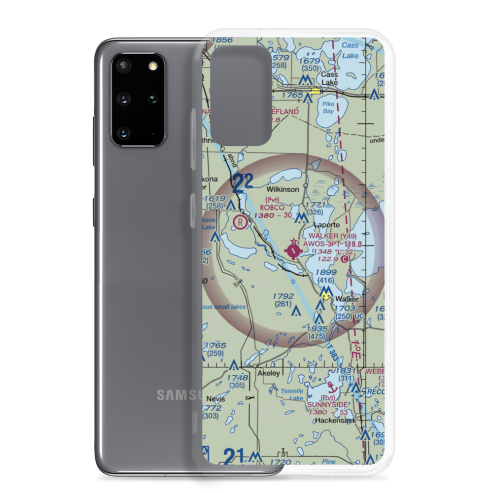 Walker Municipal Airport (Y49) VFR Sectional Samsung Case Samsung Galaxy S20 Plus model shown