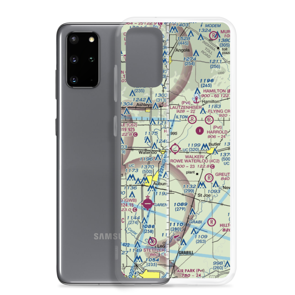 Walker/Rowe Waterloo Airport (4C2) VFR Sectional Samsung Case Samsung Galaxy S20 Plus model shown