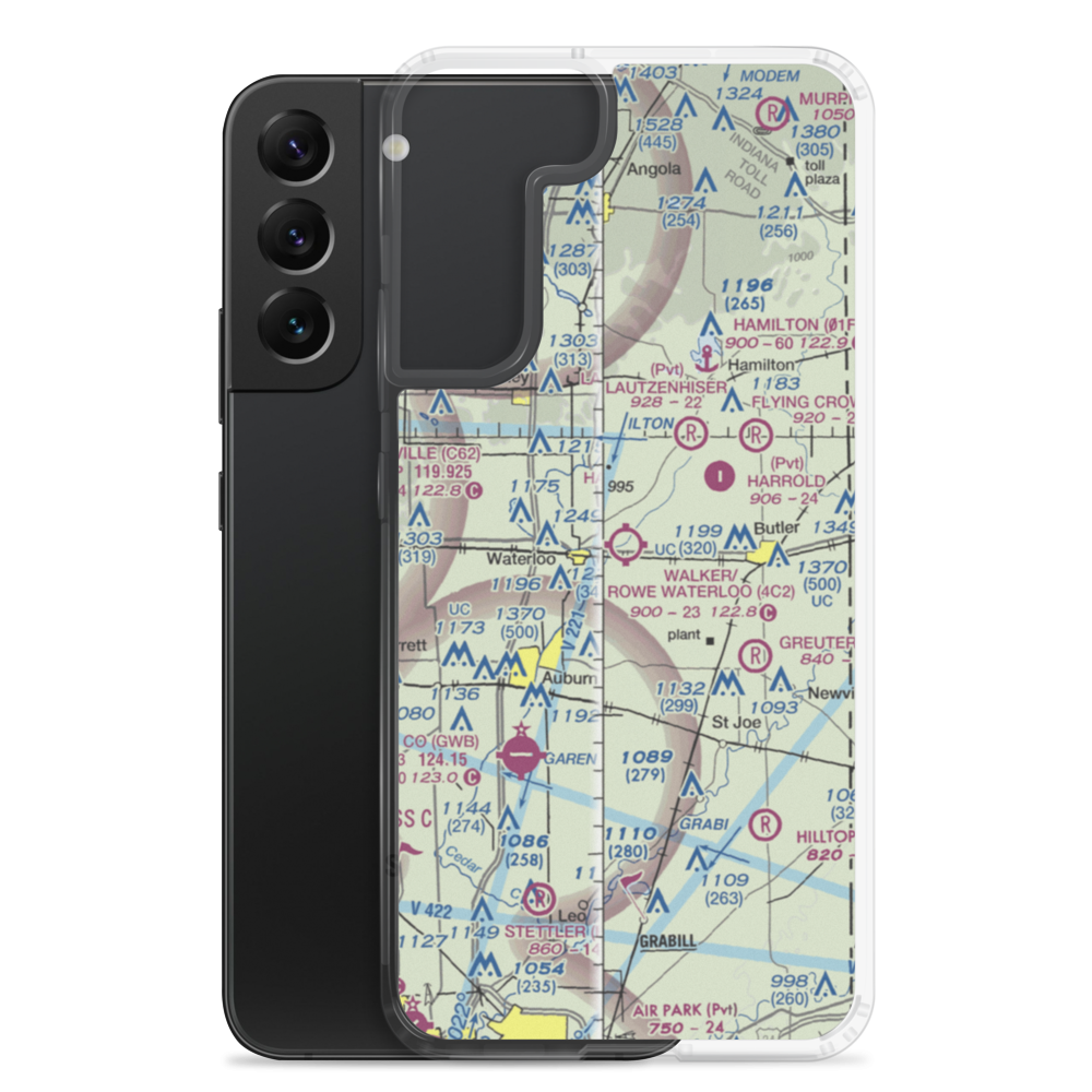 Walker/Rowe Waterloo Airport (4C2) VFR Sectional Samsung Case Samsung Galaxy S22 Plus model shown