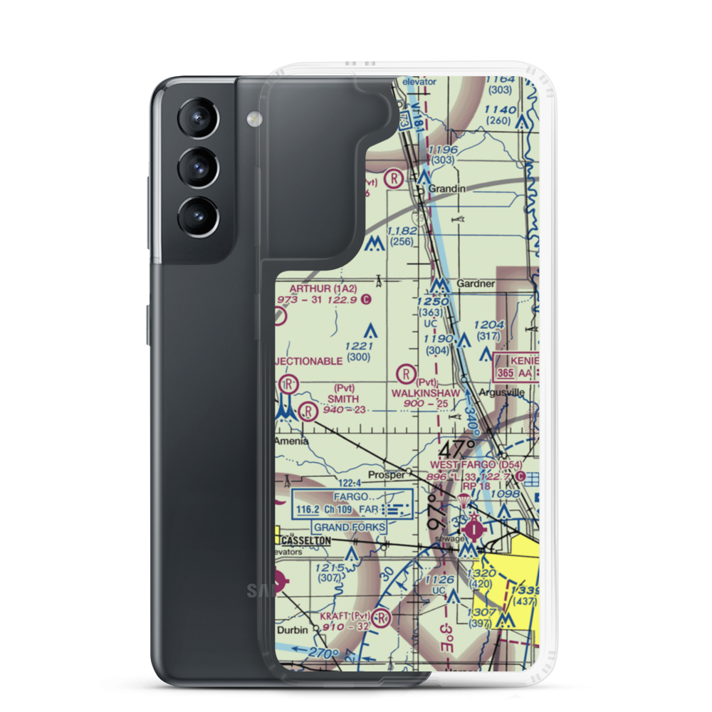 Walkinshaw Airport (1ND4) VFR Sectional Samsung Case Samsung Galaxy S21 model shown