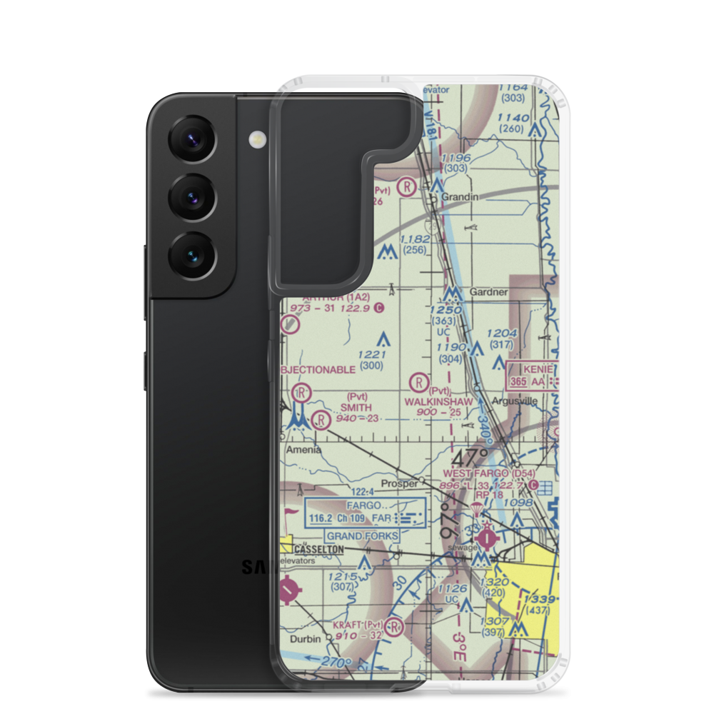 Walkinshaw Airport (1ND4) VFR Sectional Samsung Case Samsung Galaxy S22 model shown