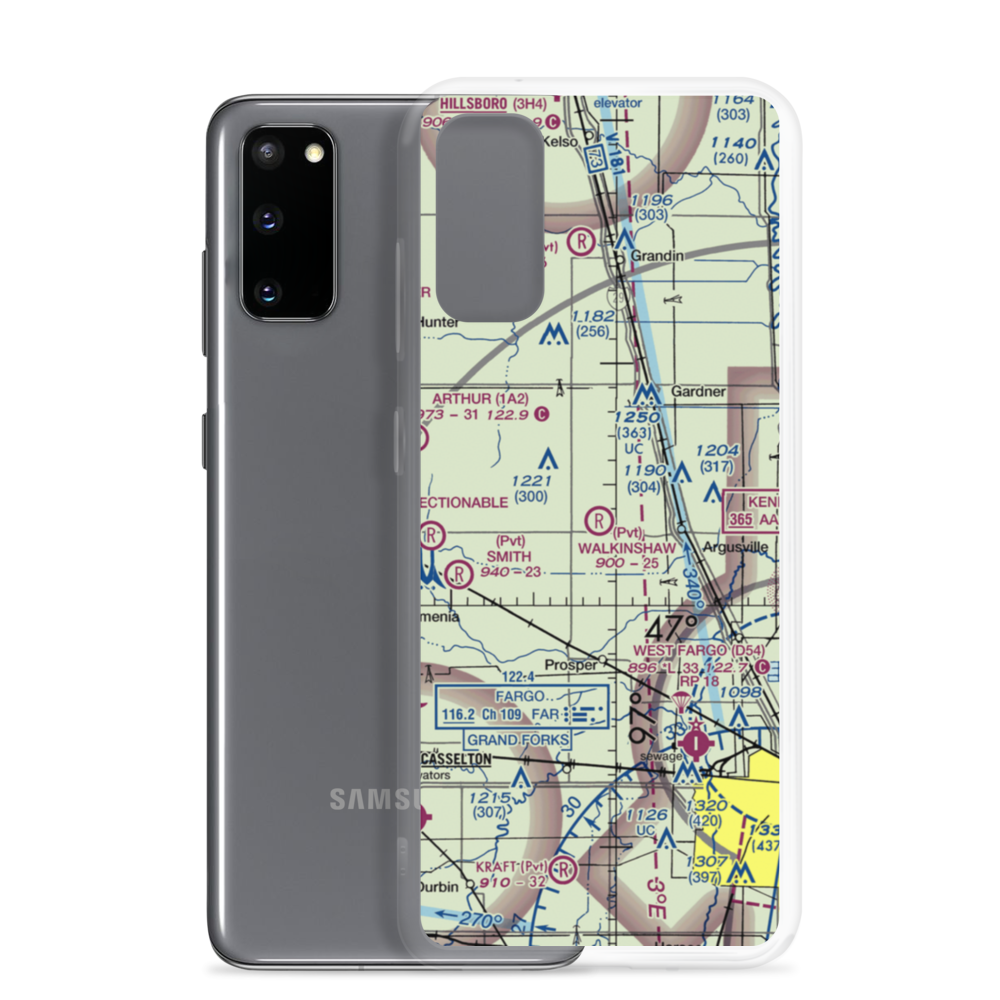 Walkinshaw Airport (1ND4) VFR Sectional Samsung Case Samsung Galaxy S20 model shown