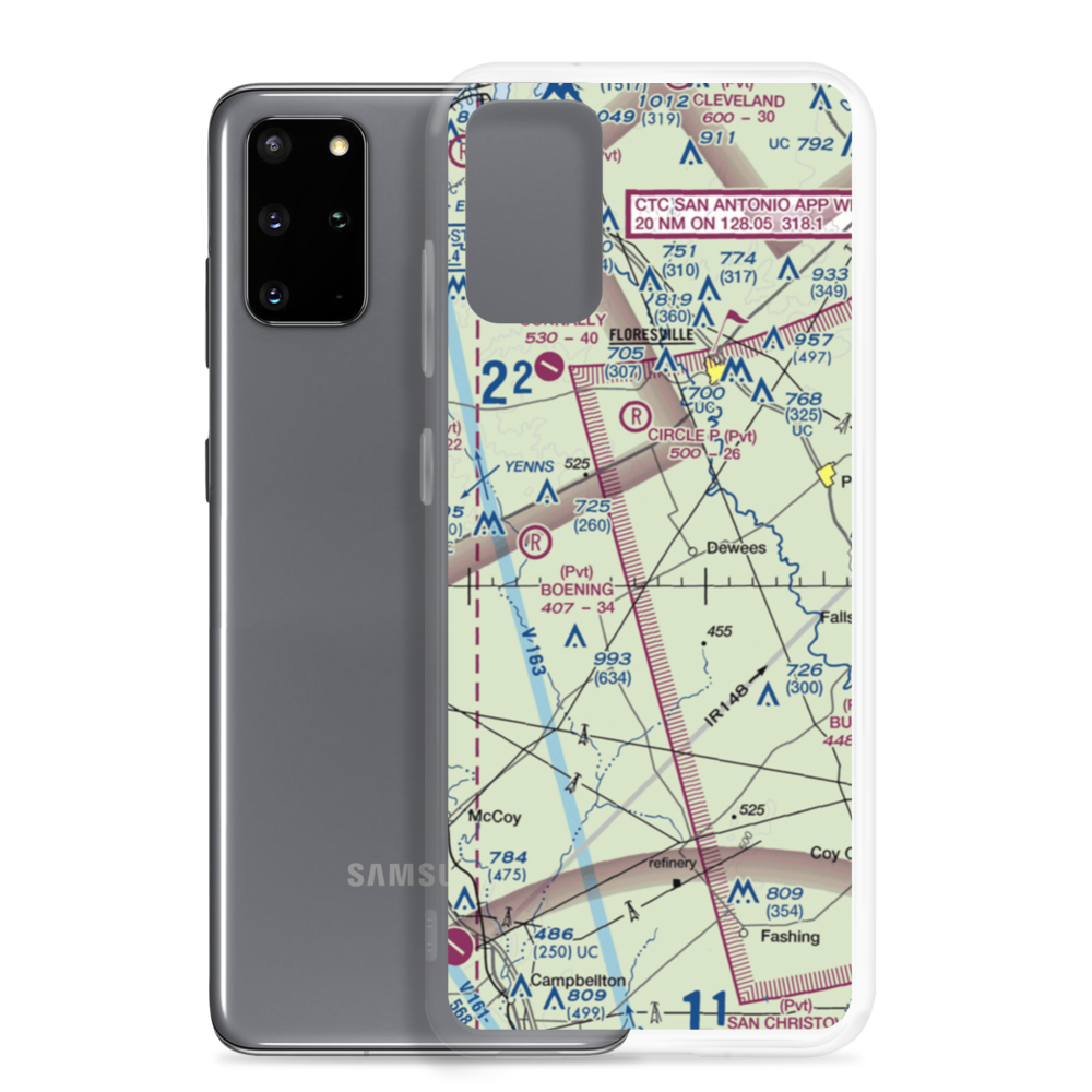 Wall Flying Service Airport (8TE1) VFR Sectional Samsung Case Samsung Galaxy S20 Plus model shown