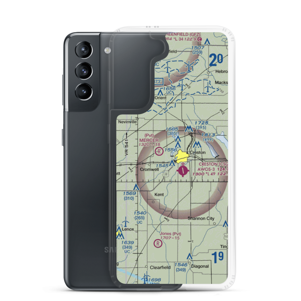 Wallace Field (1IA4) VFR Sectional Samsung Case Samsung Galaxy S21 model shown