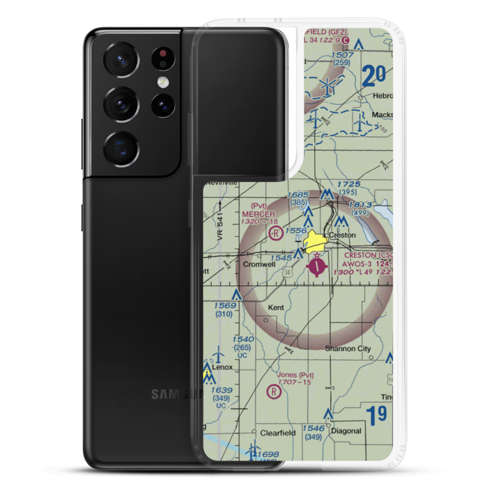 Wallace Field (1IA4) VFR Sectional Samsung Case Samsung Galaxy S21 Ultra model shown