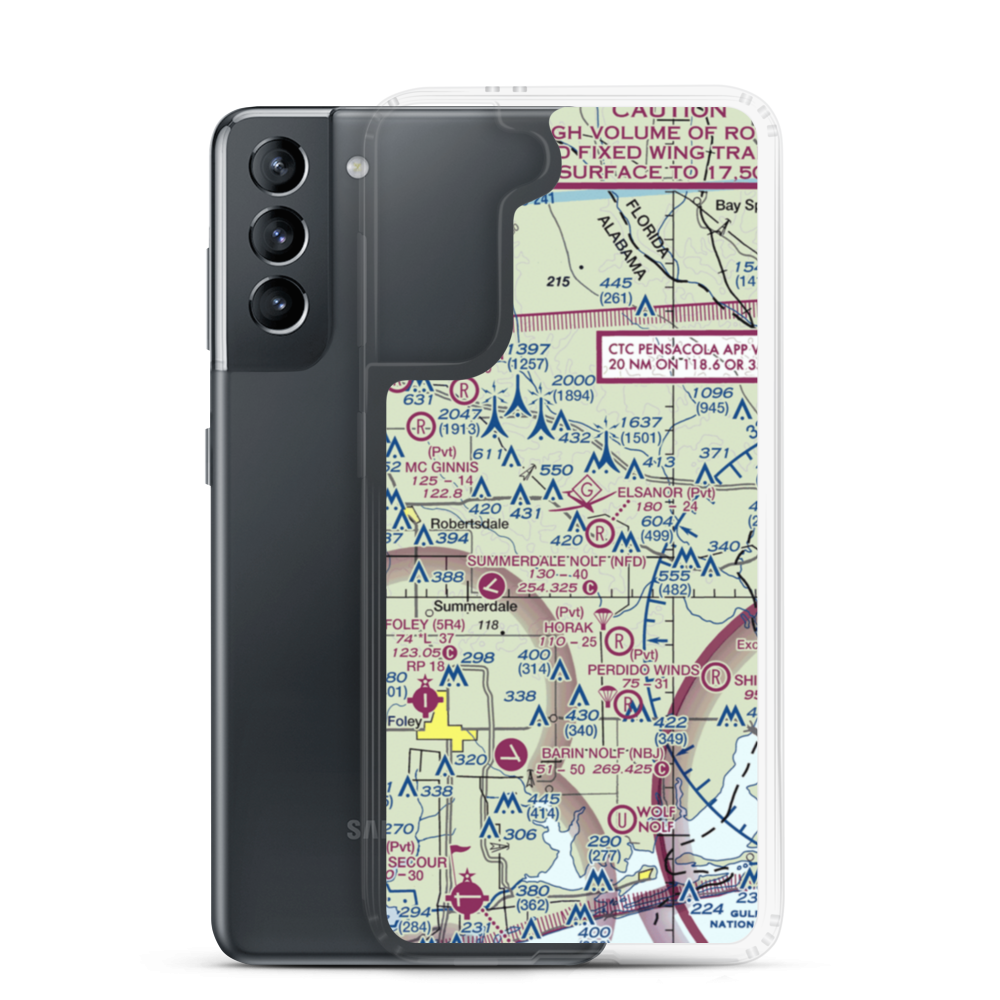Wallace Field (AL81) VFR Sectional Samsung Case Samsung Galaxy S21 model shown