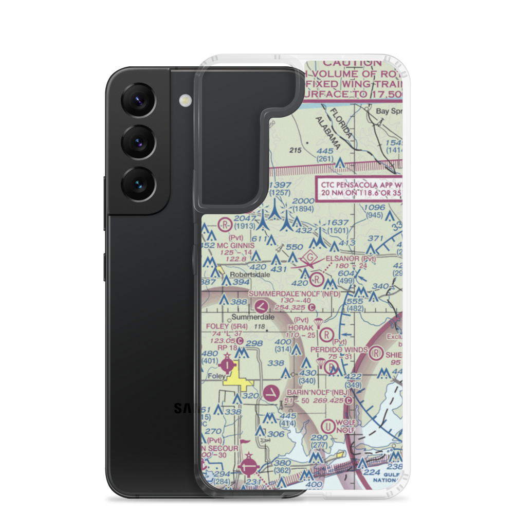 Wallace Field (AL81) VFR Sectional Samsung Case Samsung Galaxy S22 model shown