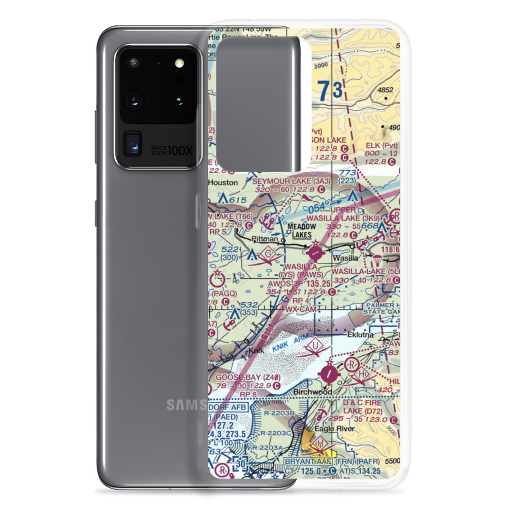 Wallis Lake Seaplane Base (62AK) VFR Sectional Samsung Case Samsung Galaxy S20 Ultra model shown