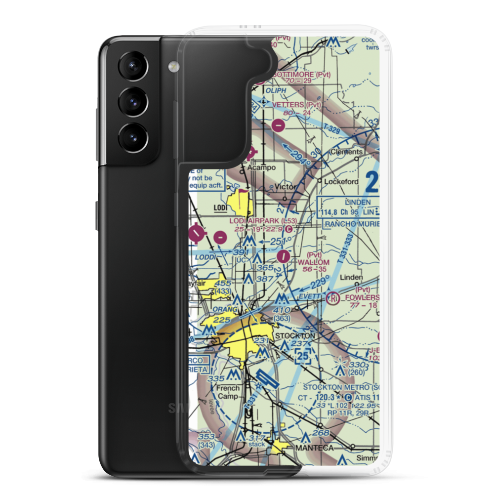 Wallom Field (8CA8) VFR Sectional Samsung Case Samsung Galaxy S21 Plus model shown
