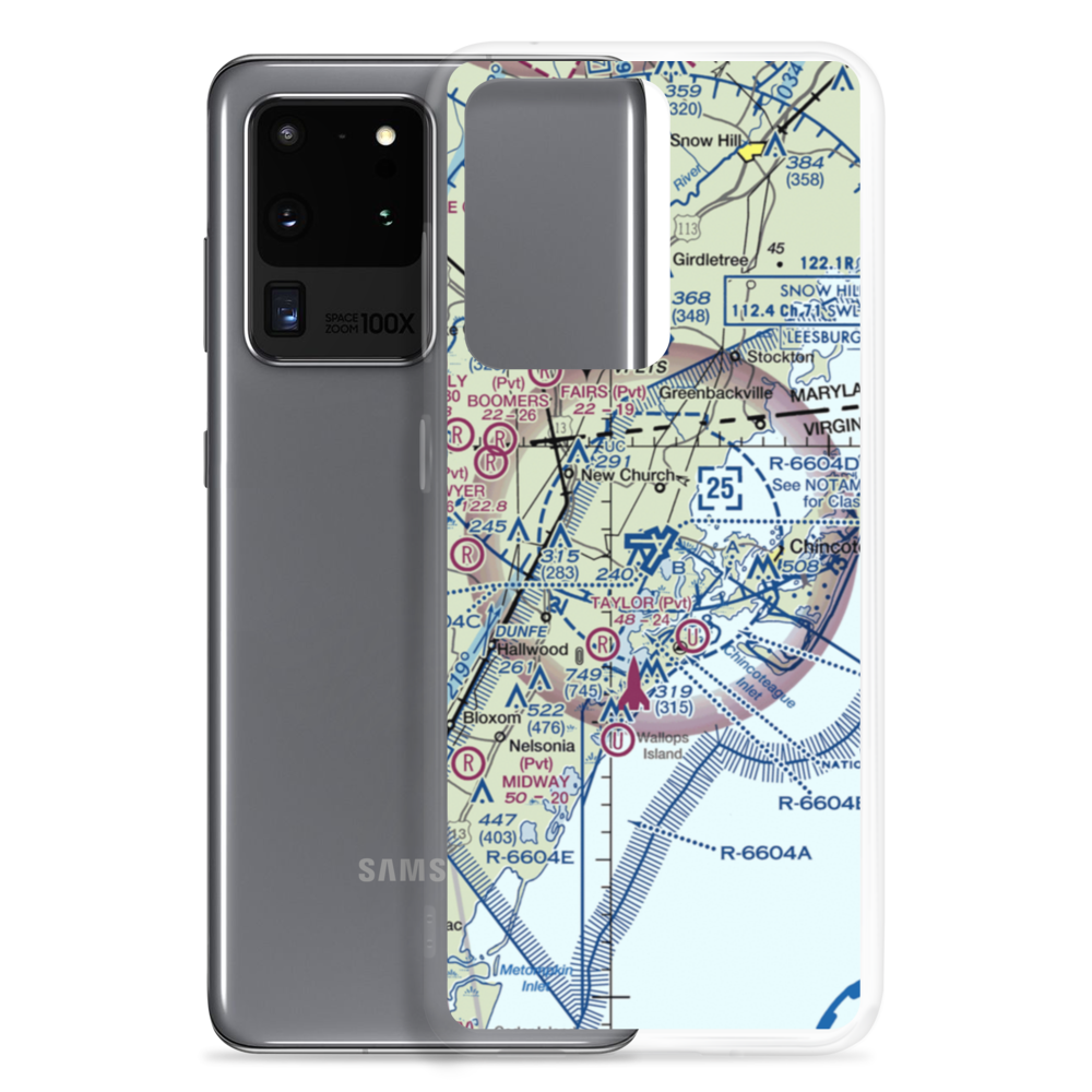 Wallops Flight Facility Airport (WAL) VFR Sectional Samsung Case Samsung Galaxy S20 Ultra model shown