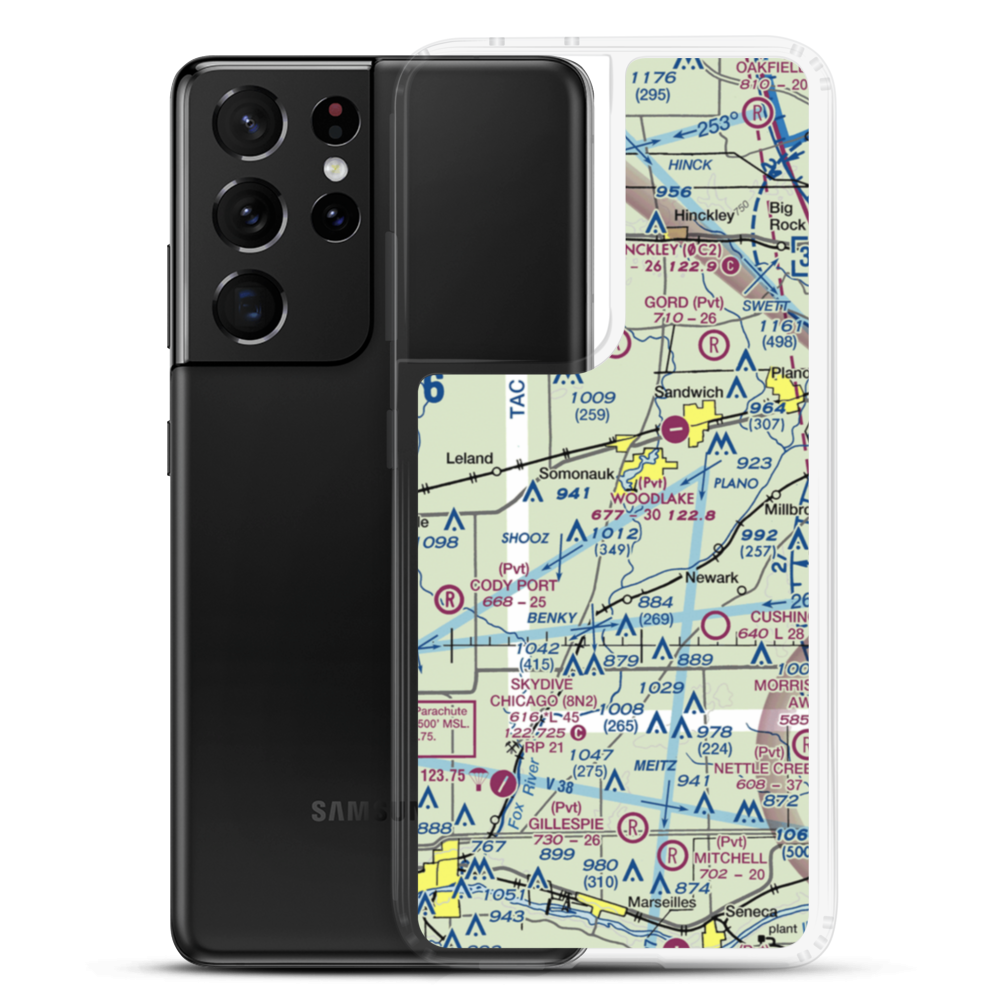 Walnut Creek Airport (49IL) VFR Sectional Samsung Case Samsung Galaxy S21 Ultra model shown