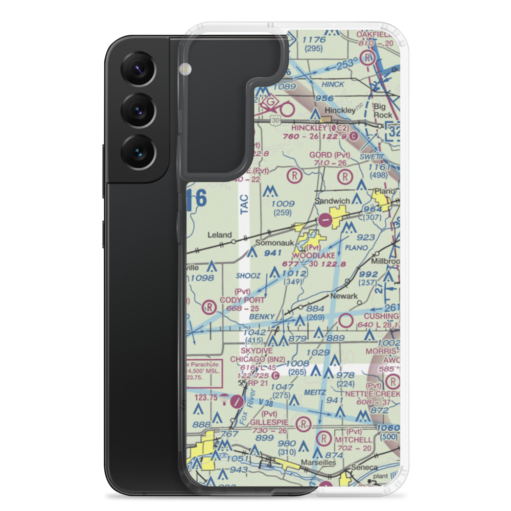 Walnut Creek Airport (49IL) VFR Sectional Samsung Case Samsung Galaxy S22 Plus model shown