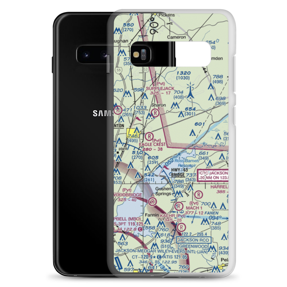Walnut Creek Airport (5MS4) VFR Sectional Samsung Case Samsung Galaxy S10+ model shown